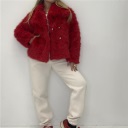 pelliccia foderata con bottoni luxe